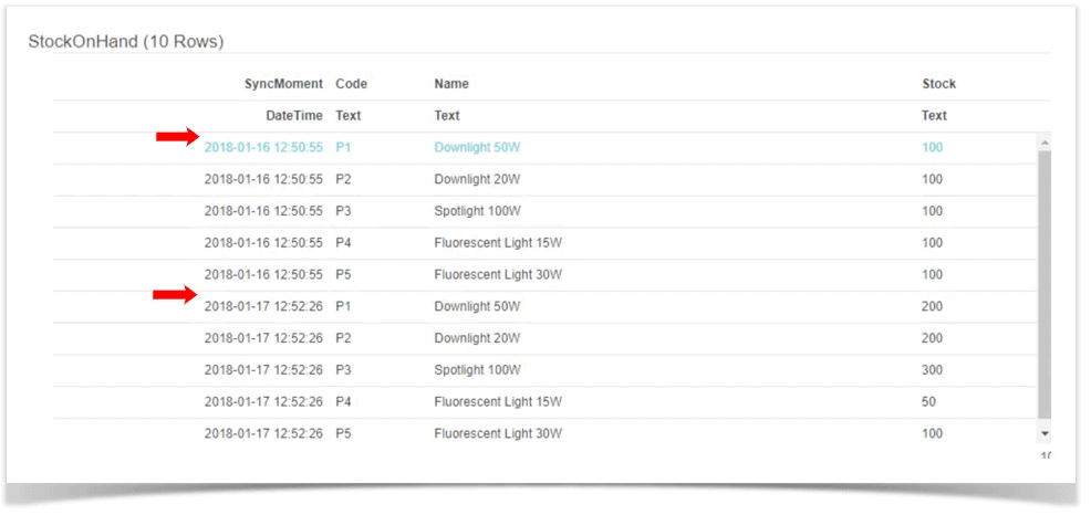 a screenshot of the Epicor Data Analytics 7.3.0 data retention snapshot feature in use.
