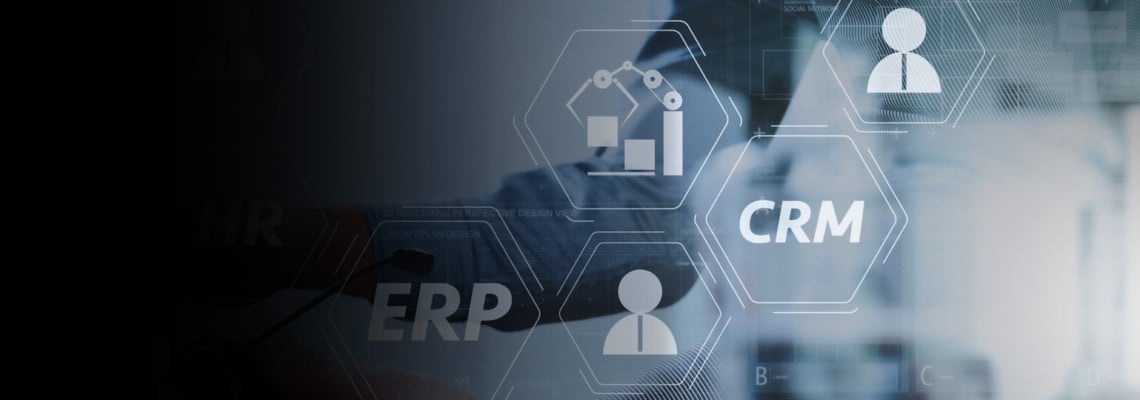 an image depicting the many components of an ERP system