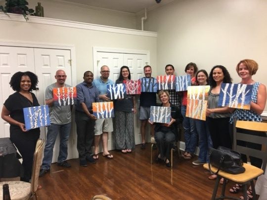 An image of Encompass Solutions, Inc. North Carolina ERP Consultants showing off their work at Paint Night In Greensboro, NC.