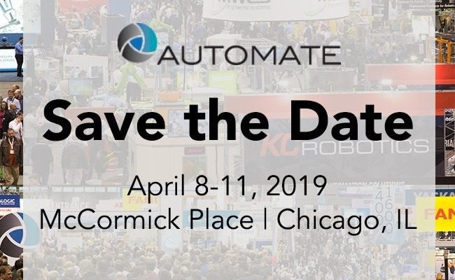 an image of the automate 2019 announcement, where encompass solutions will deliver an automation and robotics presentation to attendees