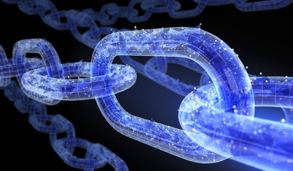 an image of blockchain technology as one of the predicted 2019 manufacturing trends