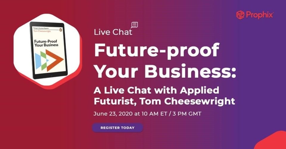 an image of the future-proof your business webinar hosted by Prophix