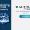 The official banner image for the Automate Forward virtual trade show and conference