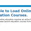 unable to load online education courses error message