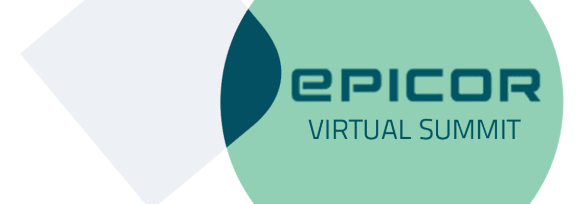 a banner image for the epicor virtual summit
